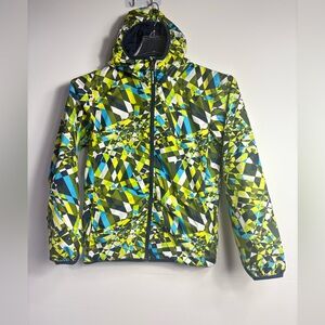 Columbia Kids Omni-Wick Advanced Evaporation Multicolored Rain Jacket Sz L